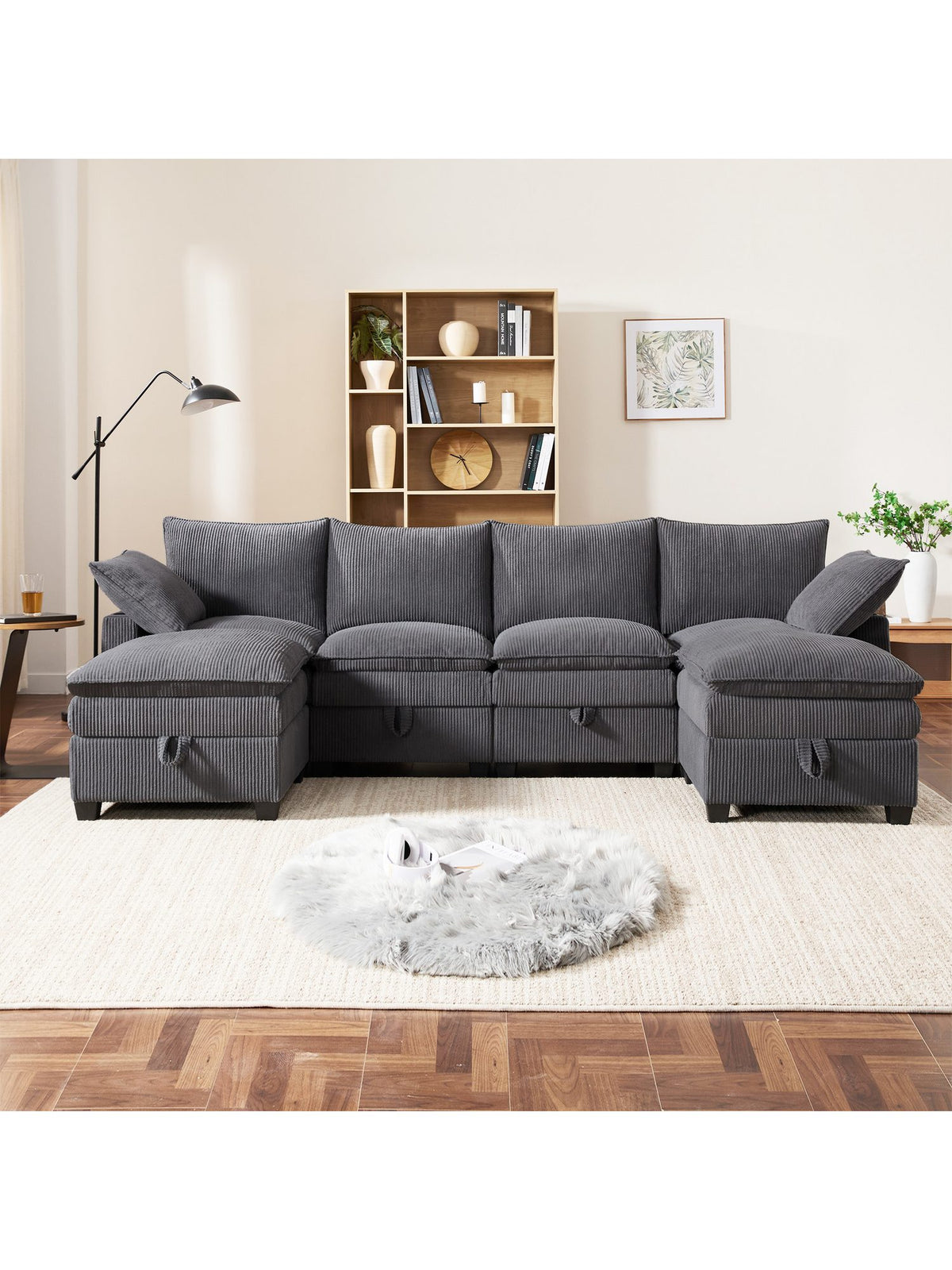 Abnehmbarer Fußhocker des modularen Ecksofas