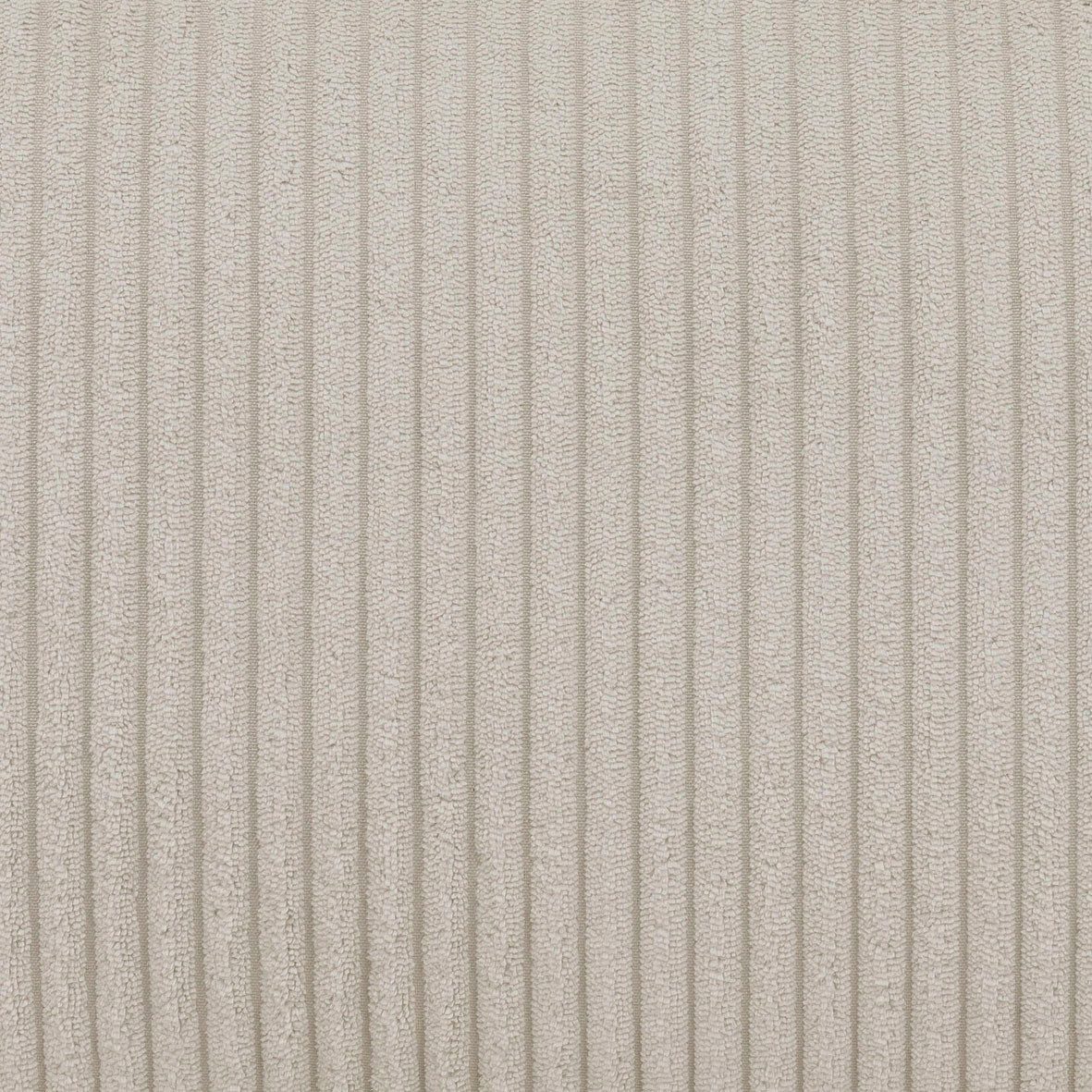 Soft-Cord-Bezug in Creme in der Nahaufnahme