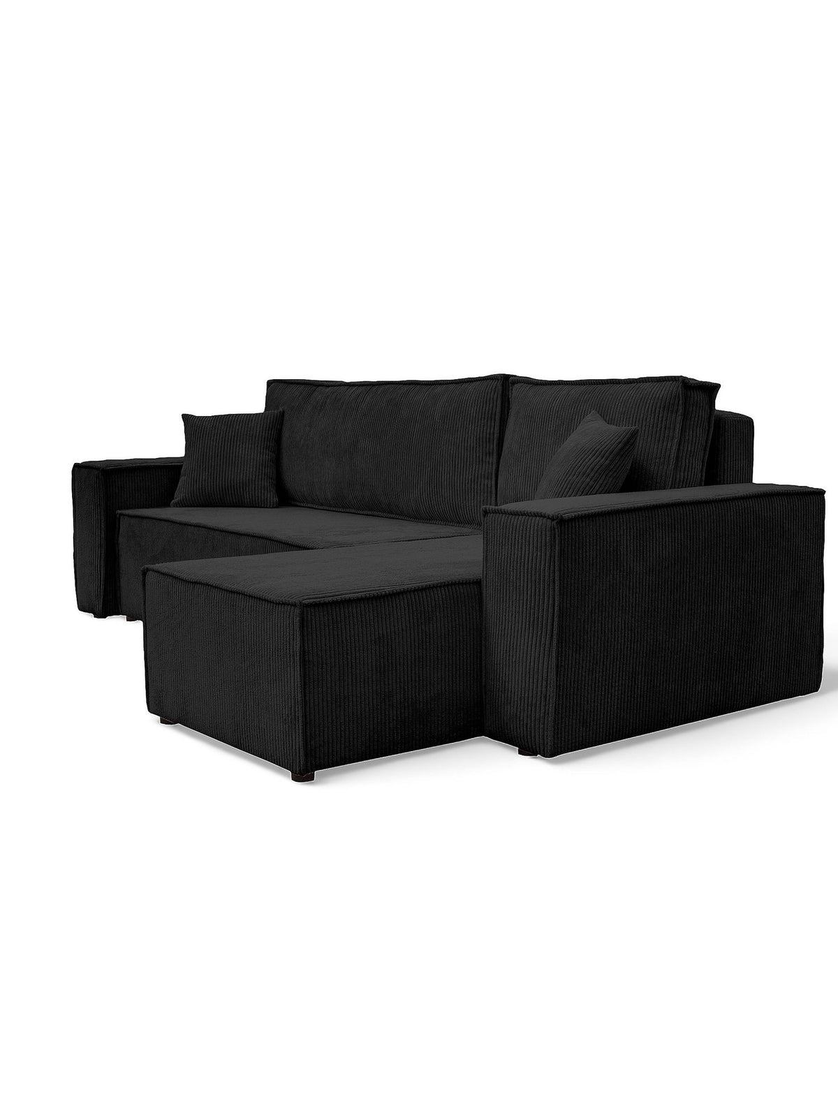 Cord Ecksofa CATANIA mit geoeffnetem Bettkasten