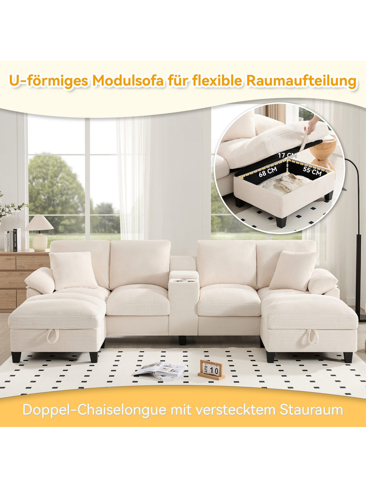 U-förmige Wohnlandschaft I@HOME von der Seite