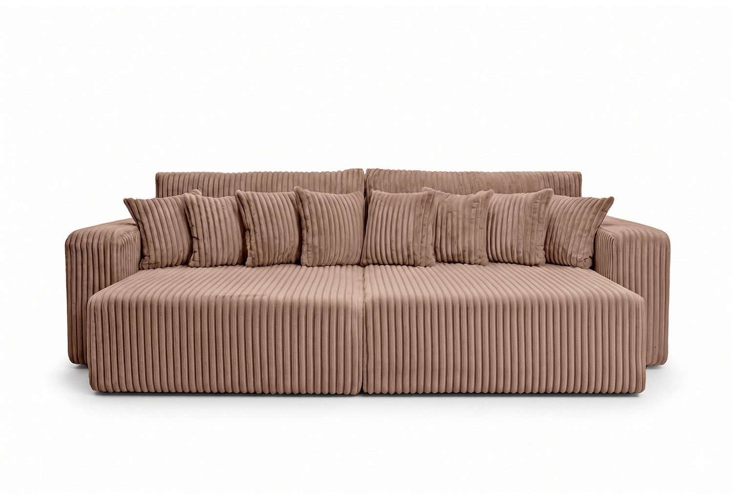 Detailaufnahme des Cordstoffs Tilia in Braun