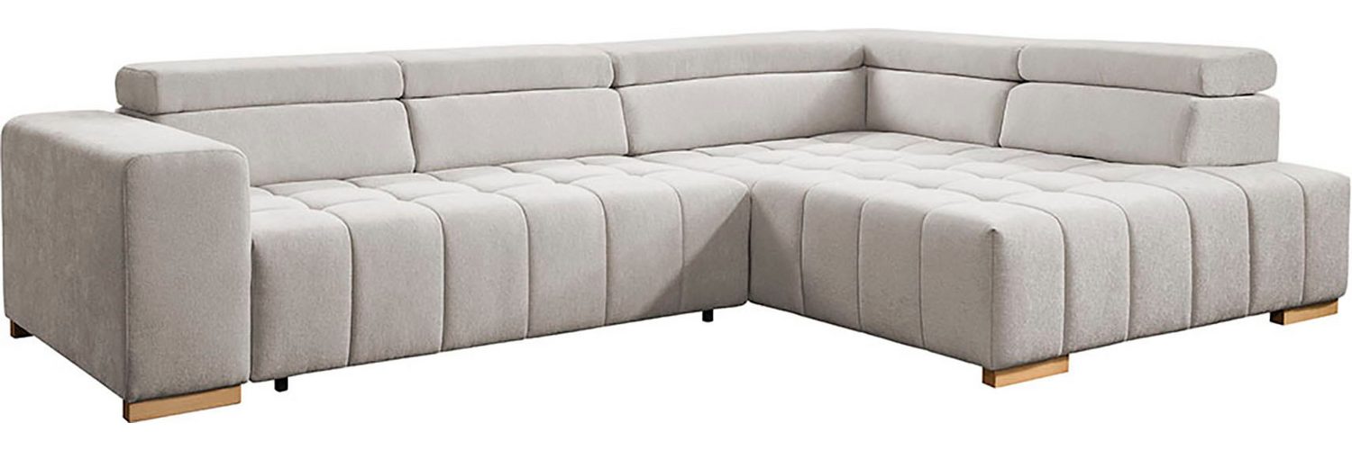 Cord Ecksofa ELIANOS Kreuzsteppung im Sitz