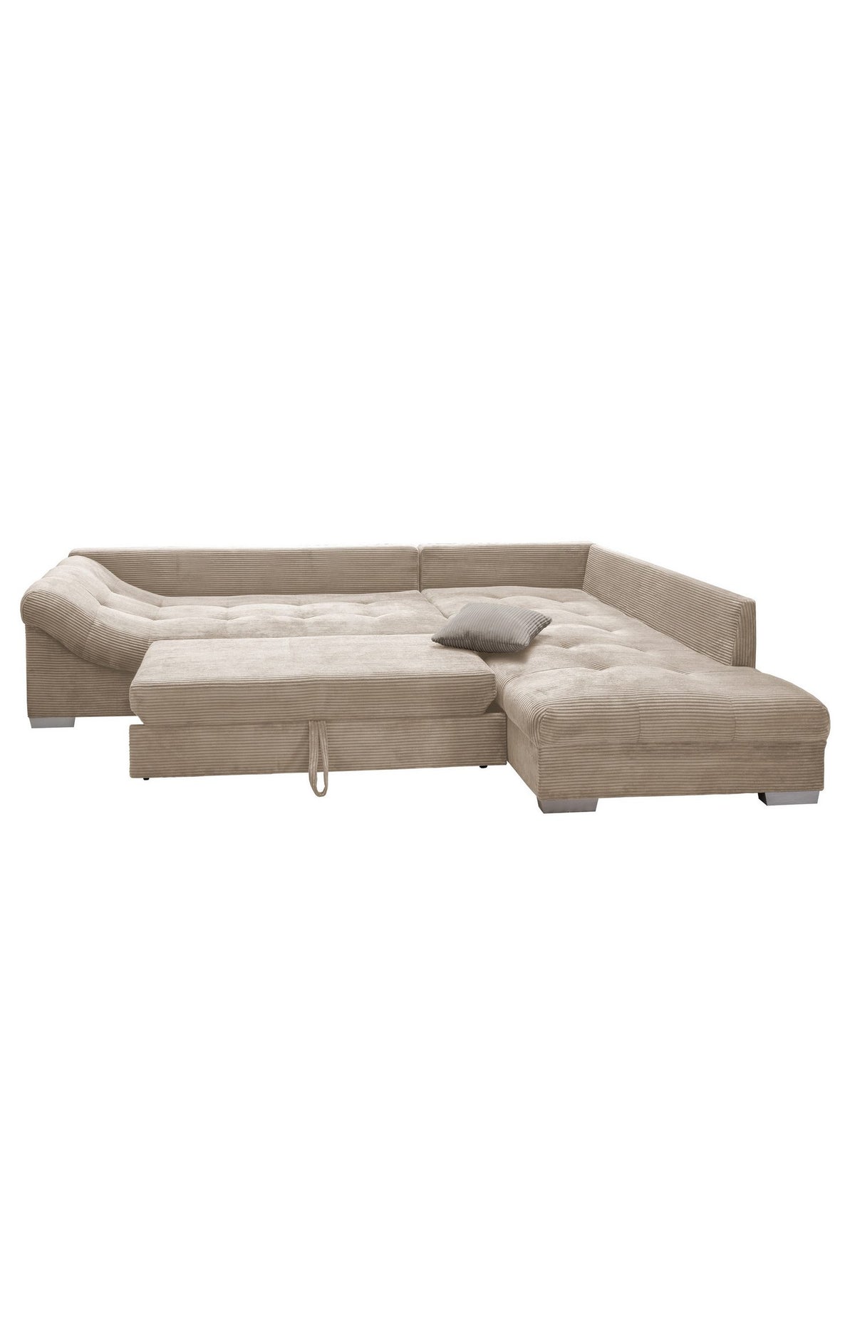 Cord Ecksofa 17203-OTTO in Beige in Frontansicht