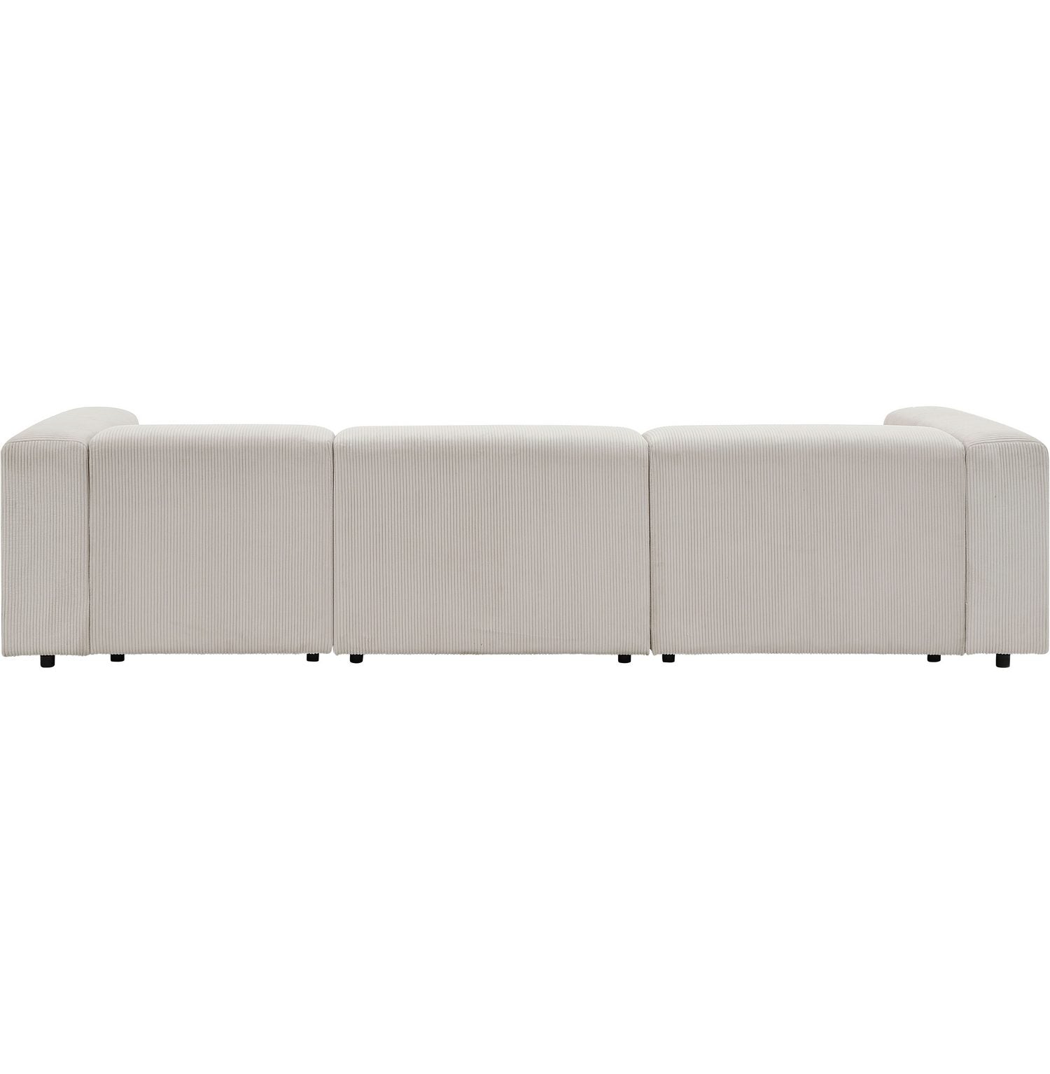 Cord Ecksofa UNO Armlehne und Kunststofffuss
