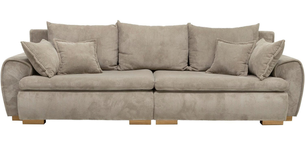 Cord Big-Sofa KATJA 275 cm in Taupe Ansicht 2