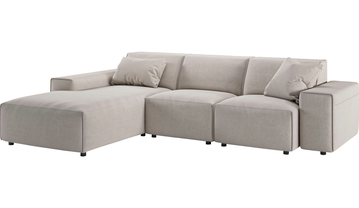 Cord Ecksofa GLIMMINGE in Nature von vorne
