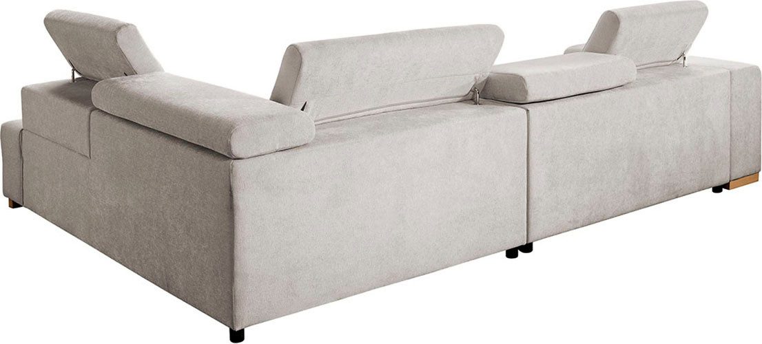 Cord Ecksofa ELIANOS in L-Form von der Seite