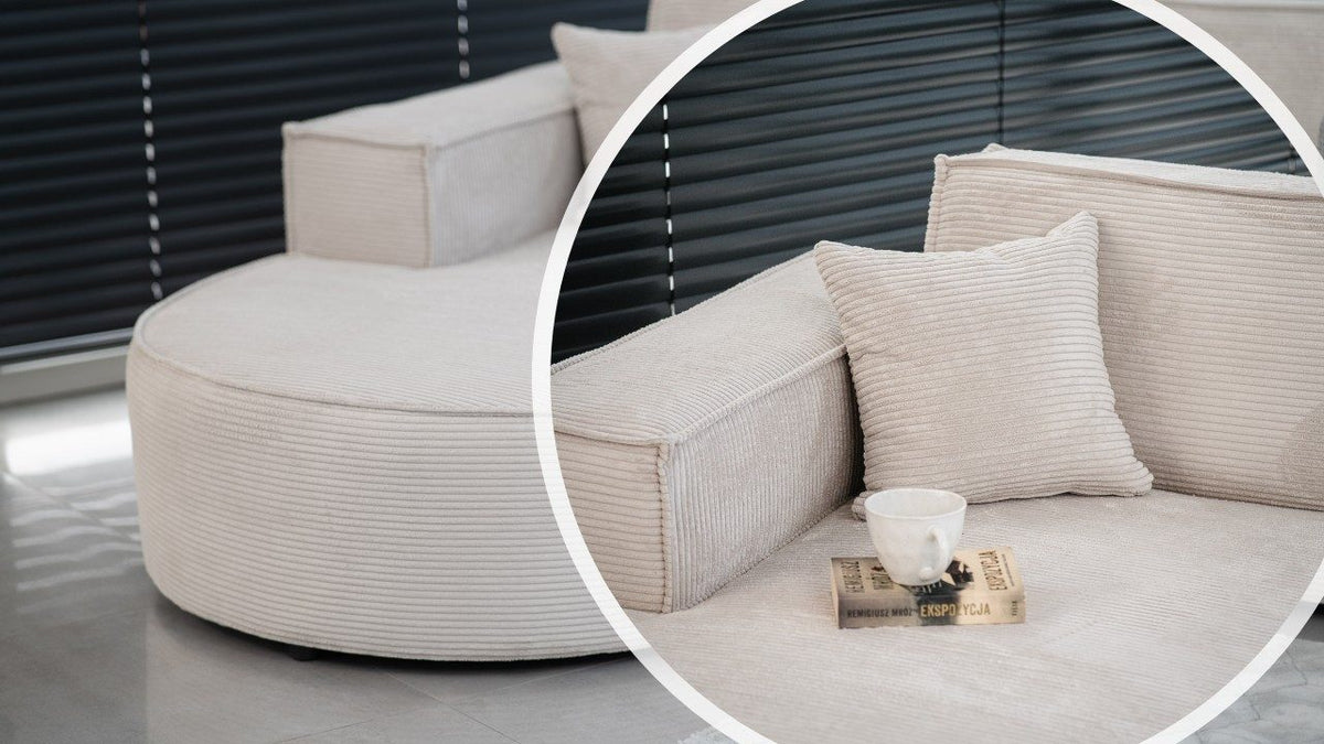 Cord Ecksofa MODENA STUDIO L Rückansicht