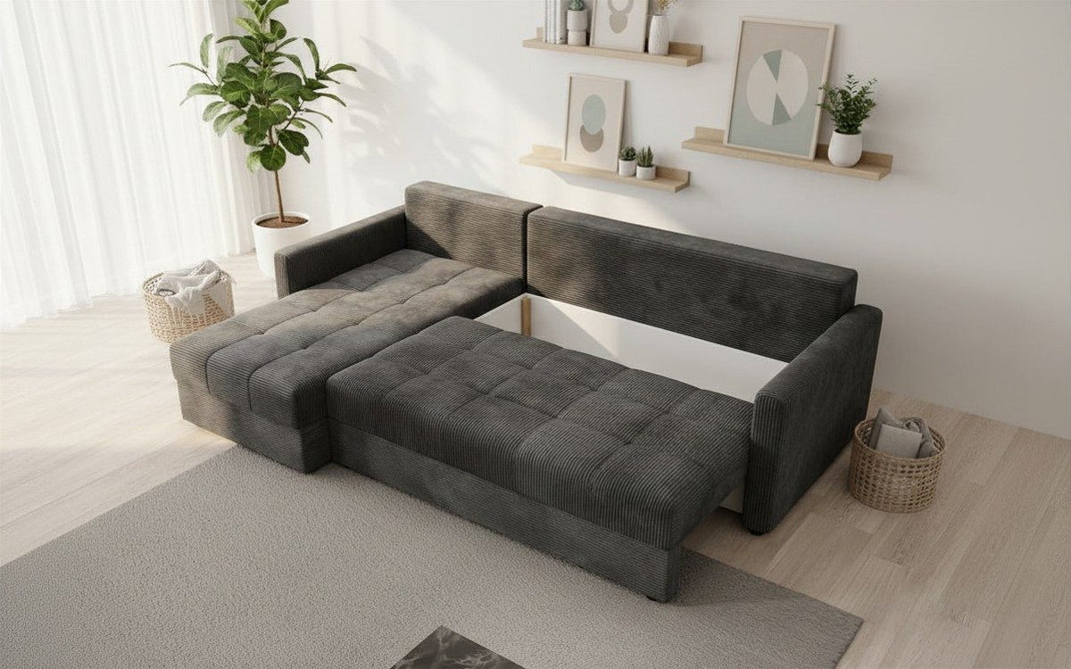 Cord Schlafsofa STYLUS Detailansicht des Cordstoffs