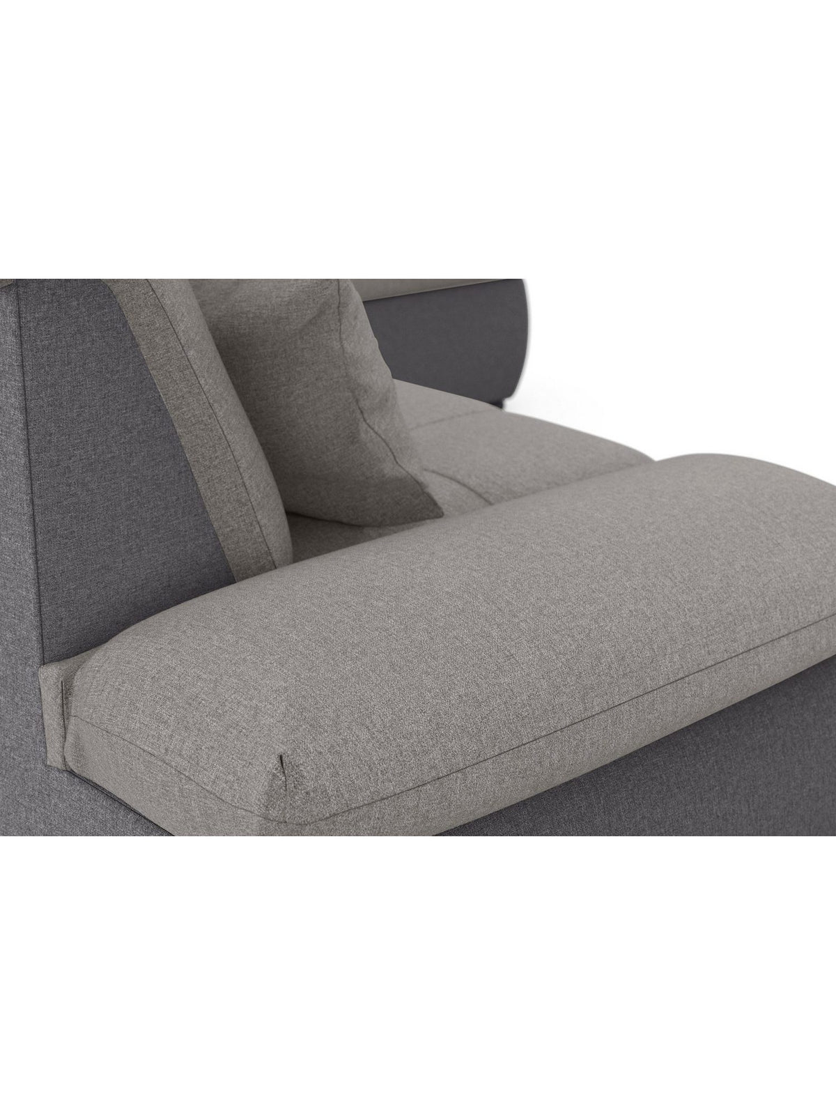 Cord Ecksofa MORIC in Grau Silber Ansicht 3