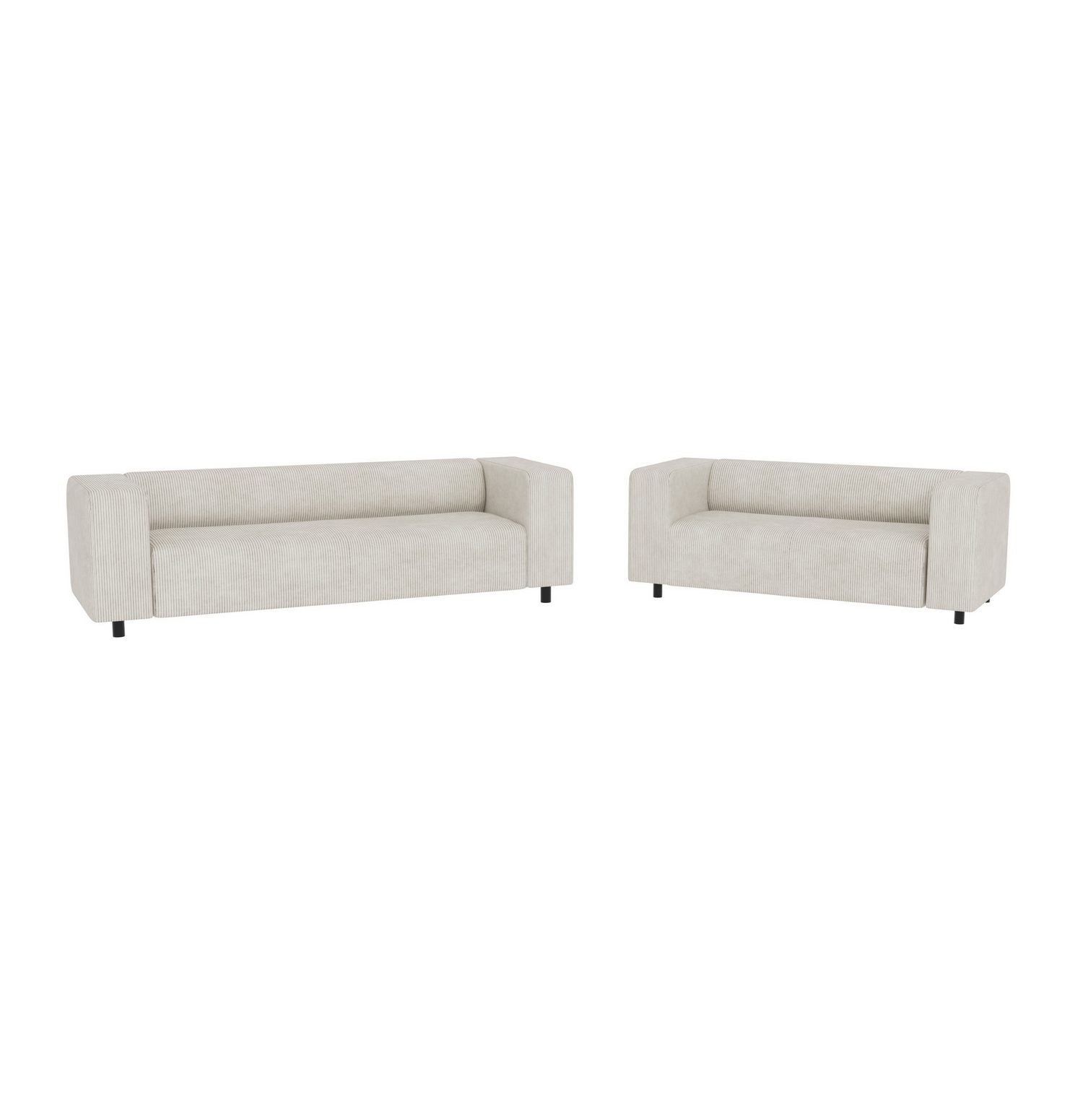 Beige Cord Polstergarnitur GUSTAV Ansicht 2
