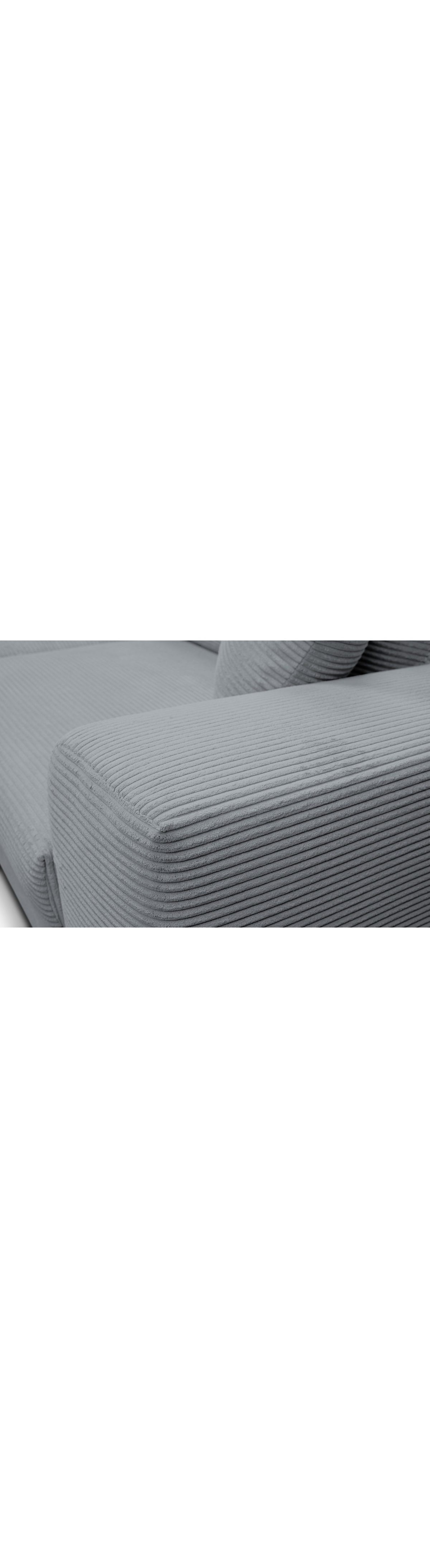 Big Sofa ROZZANA in Grau im Wohnzimmer