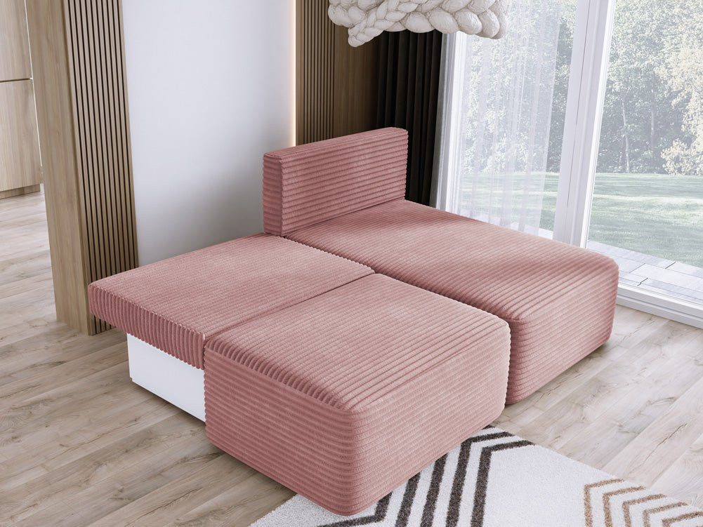 Cord Schlafsofa TILIA mit ausgeklappter Liegeflaeche