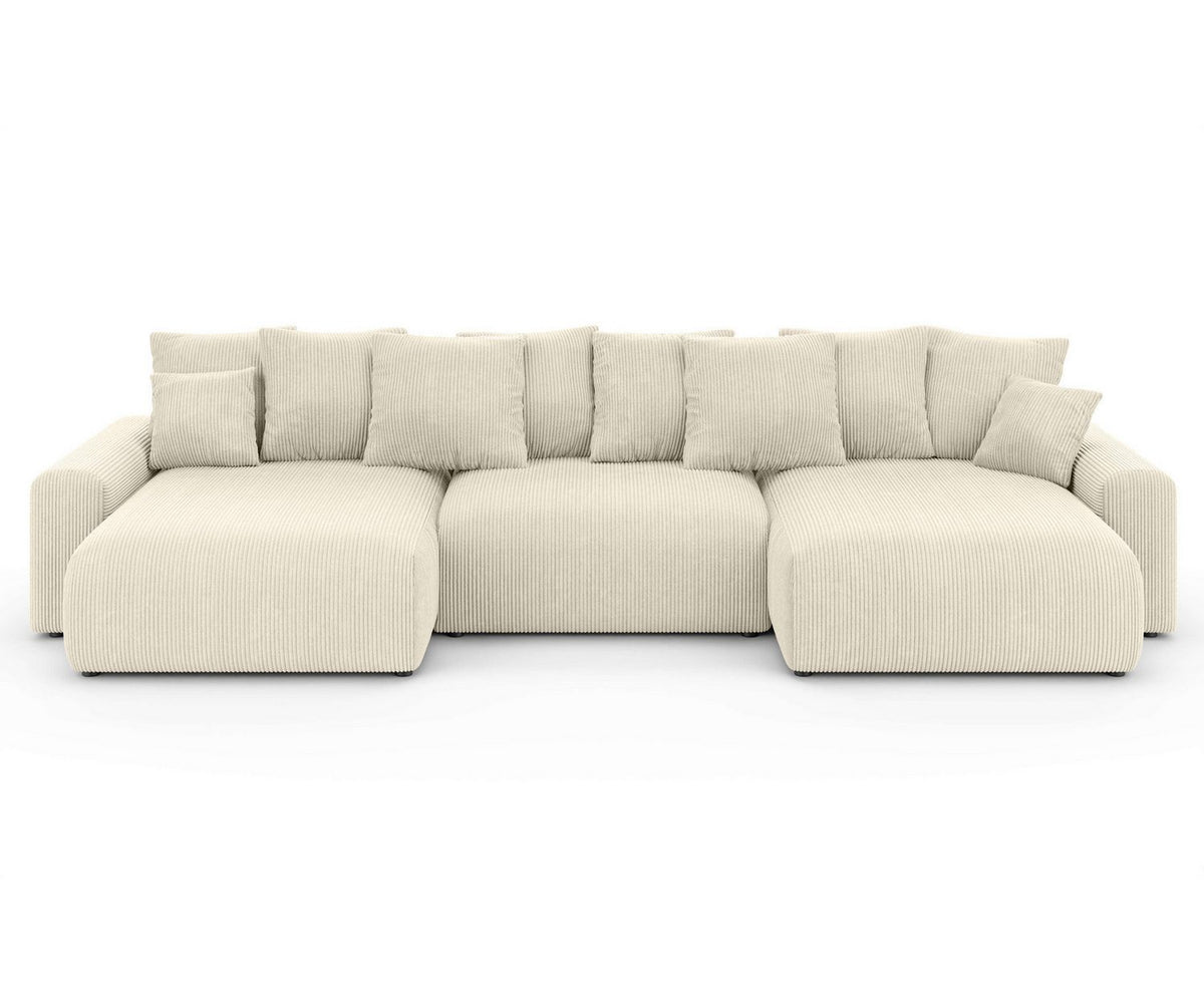 Cord Bezug in Beige der Wohnlandschaft LAKESIDE in Nahaufnahme