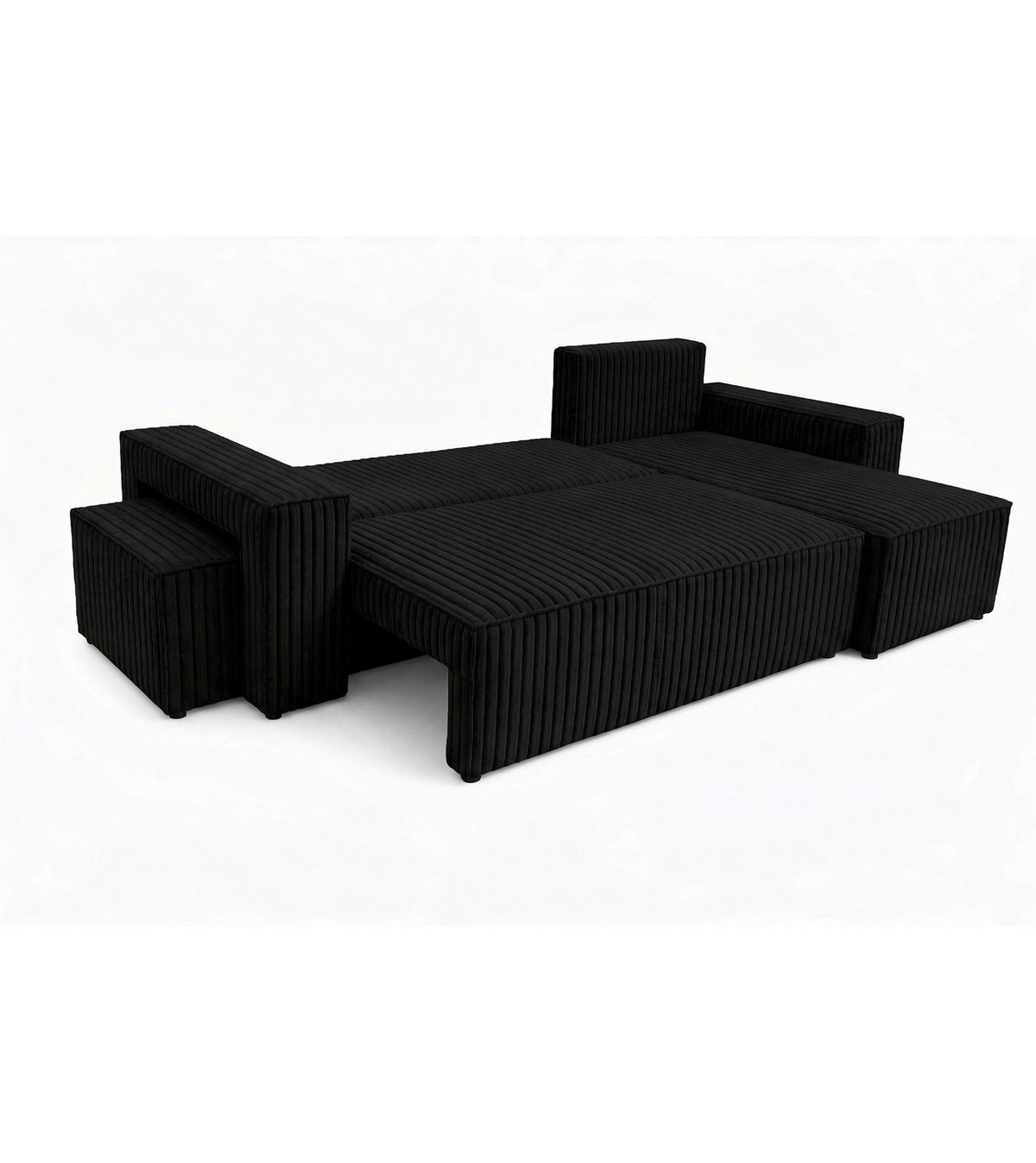 Cord Ecksofa BEST L mit Ottomane rechts