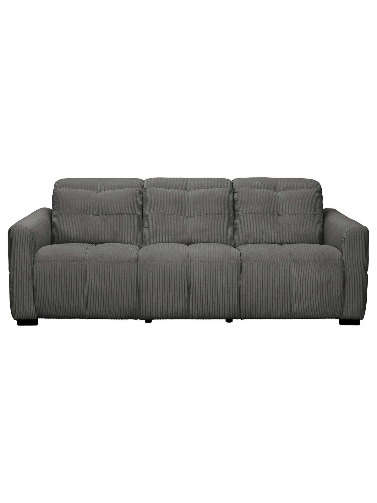 Cord Sofa CAARLA in Anthrazit Frontansicht