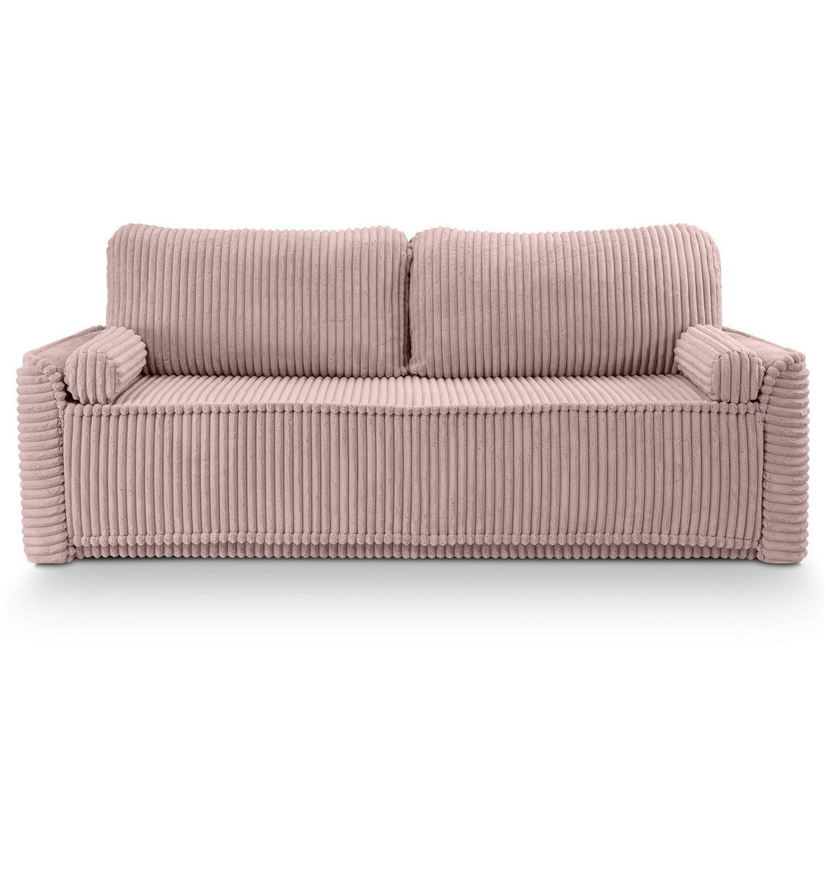 Cord Schlafsofa GRUBS in Rosa im Wohnzimmer