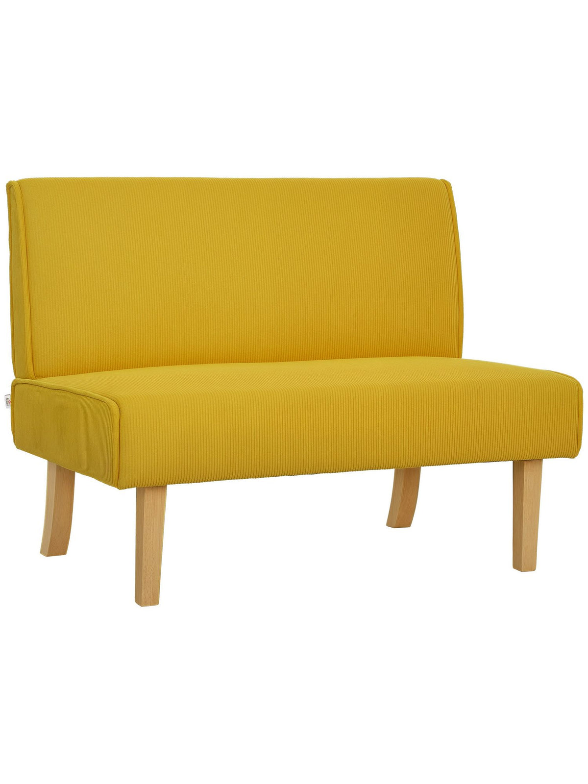 Cord Sofa HOMCOM in Gelb frontal fotografiert