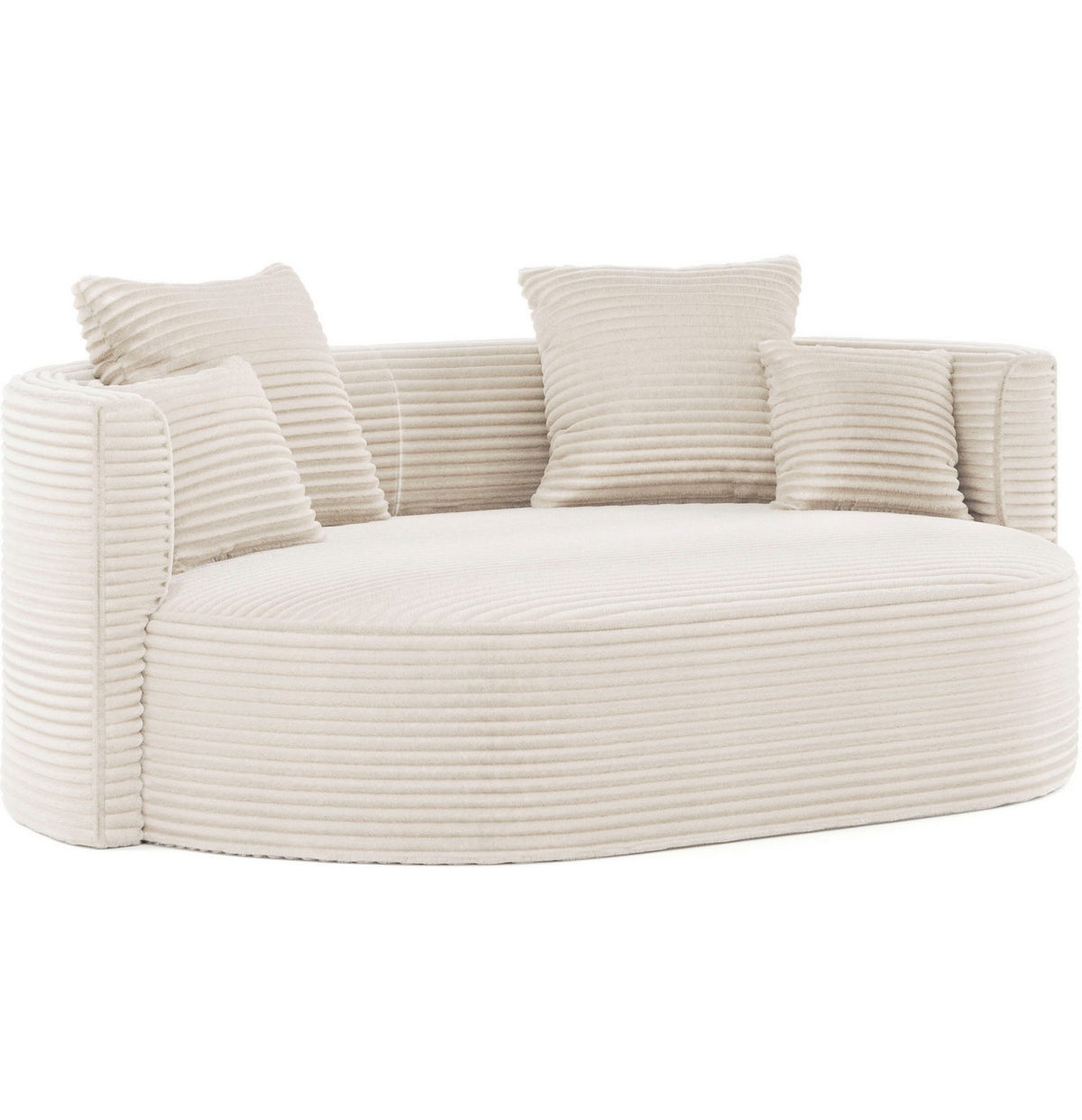 Cord Loungesofa ISALIE in Elfenbein Detailansicht