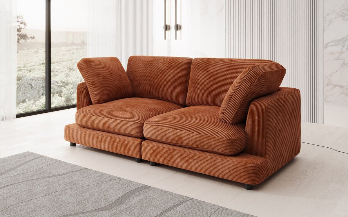 THALESSA Cord Sofa 2-Sitzer im Wohnraum
