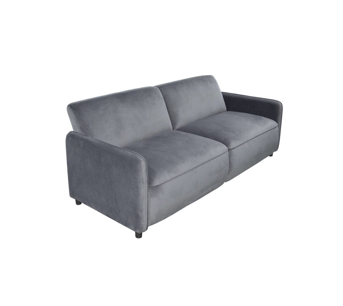 Cord Schlafsofa ALLIE CURVED seitliche Ansicht mit Armlehne