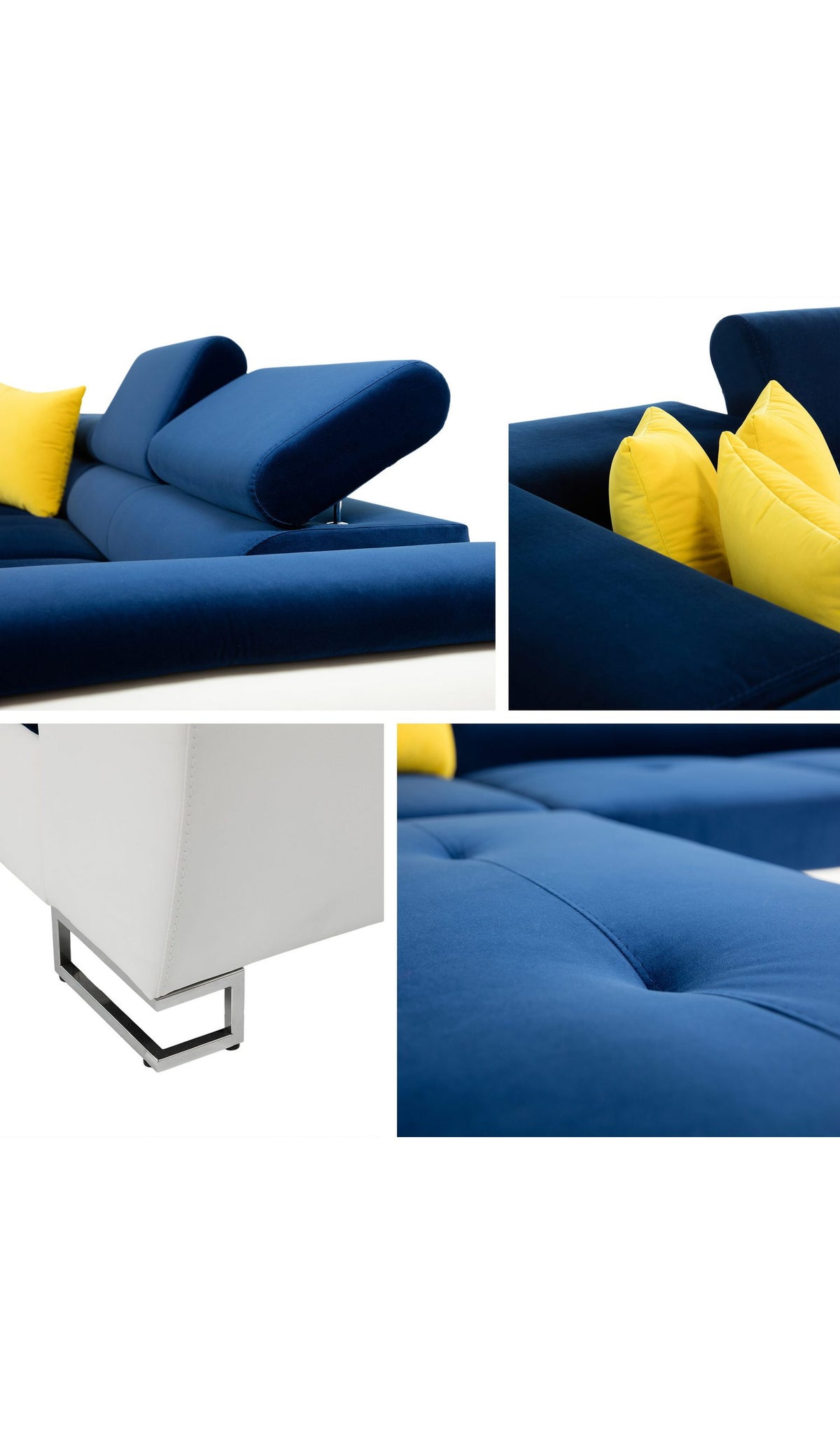 Geöffneter Bettkasten des Cord Ecksofas COTERE