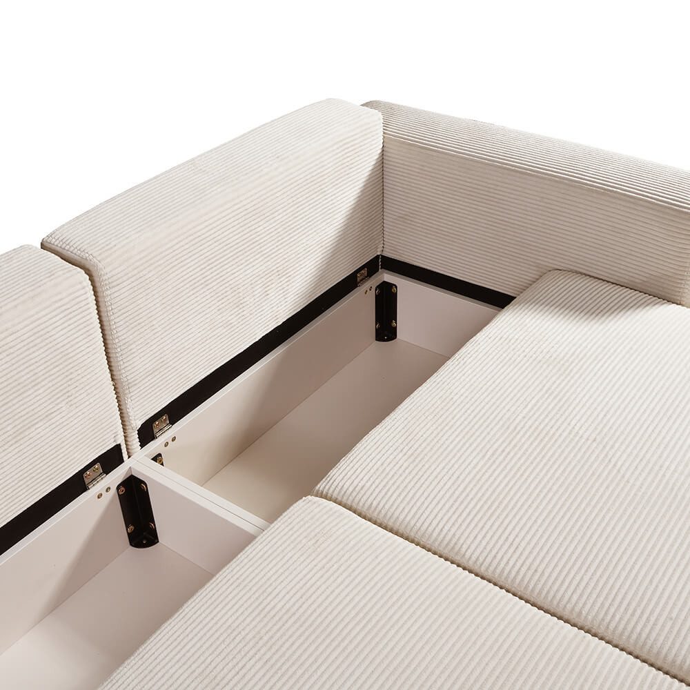 Modulare Elemente des Cord Schlafsofas VINA S