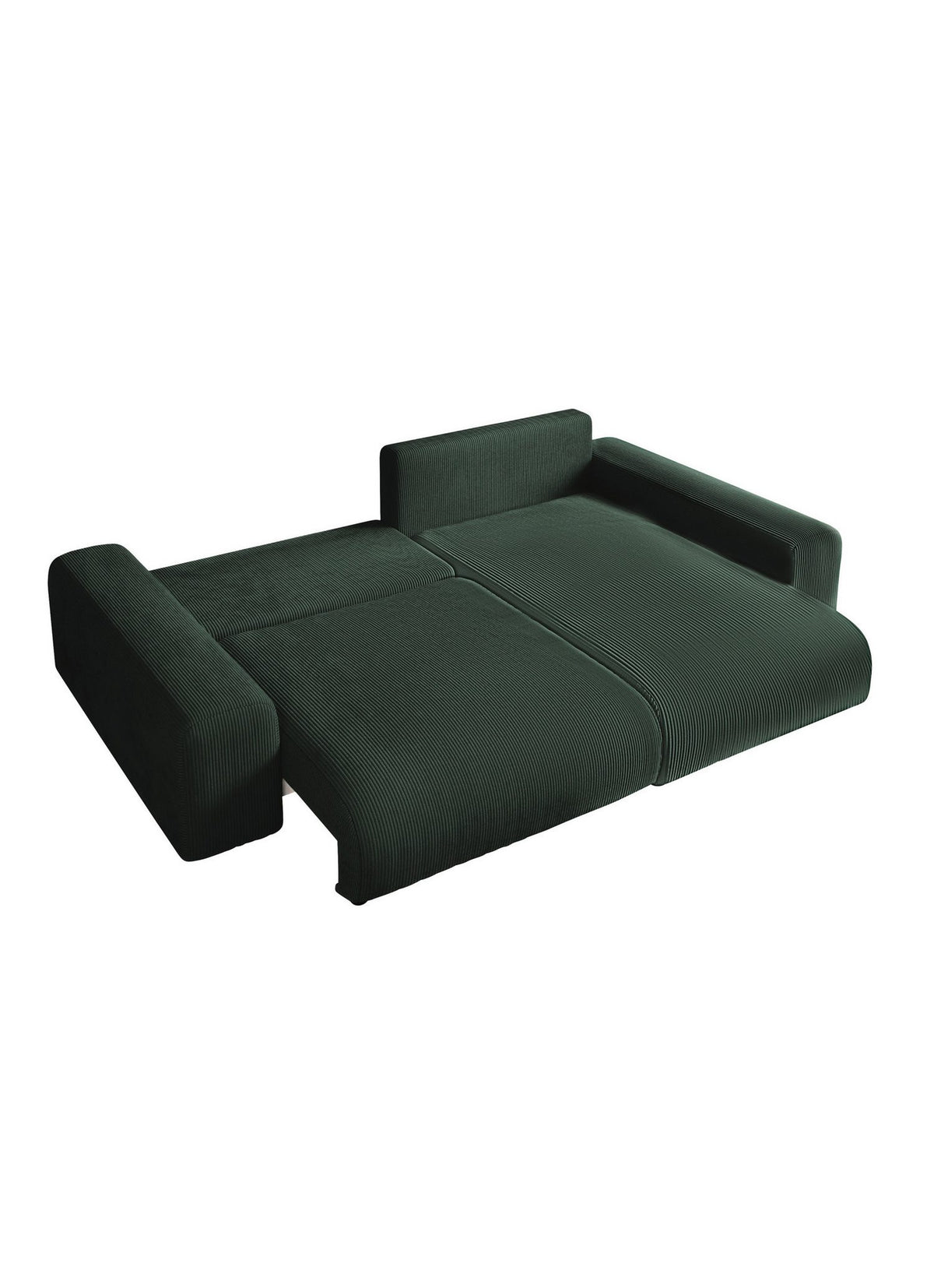 Cord Ecksofa 21005 in Gruen Frontansicht