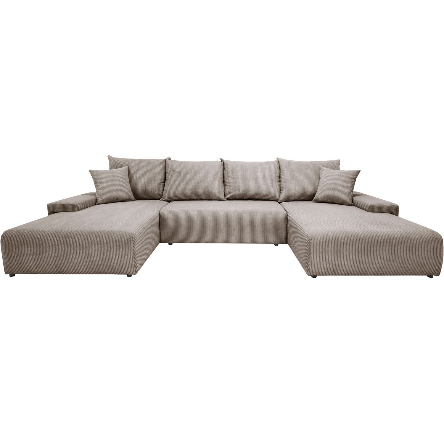 Cord Wohnlandschaft AMALFI in Beige von vorne