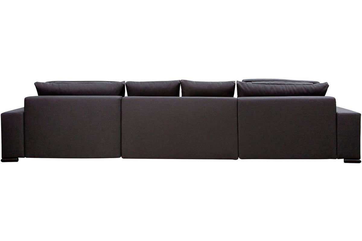 Cord Wohnlandschaft JOSY XXXL-Relax 352 cm in Dunkelgrau Ansicht 4