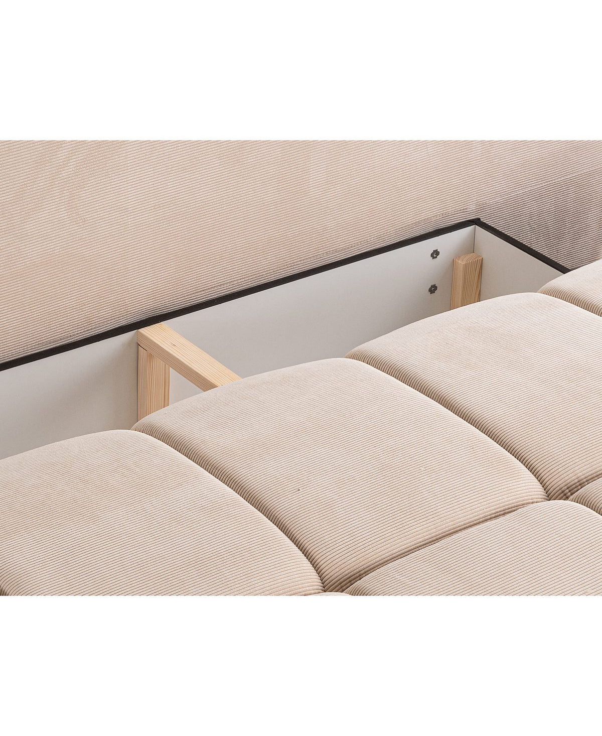 Schlafsofa LAUNO mit ausgeklappter Liegefläche 144 x 200 cm