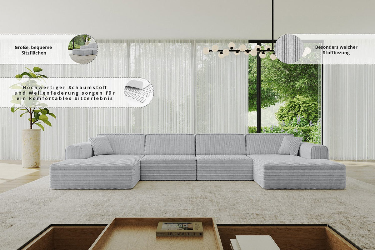 Ottomane der Wohnlandschaft IREA-U2-v3