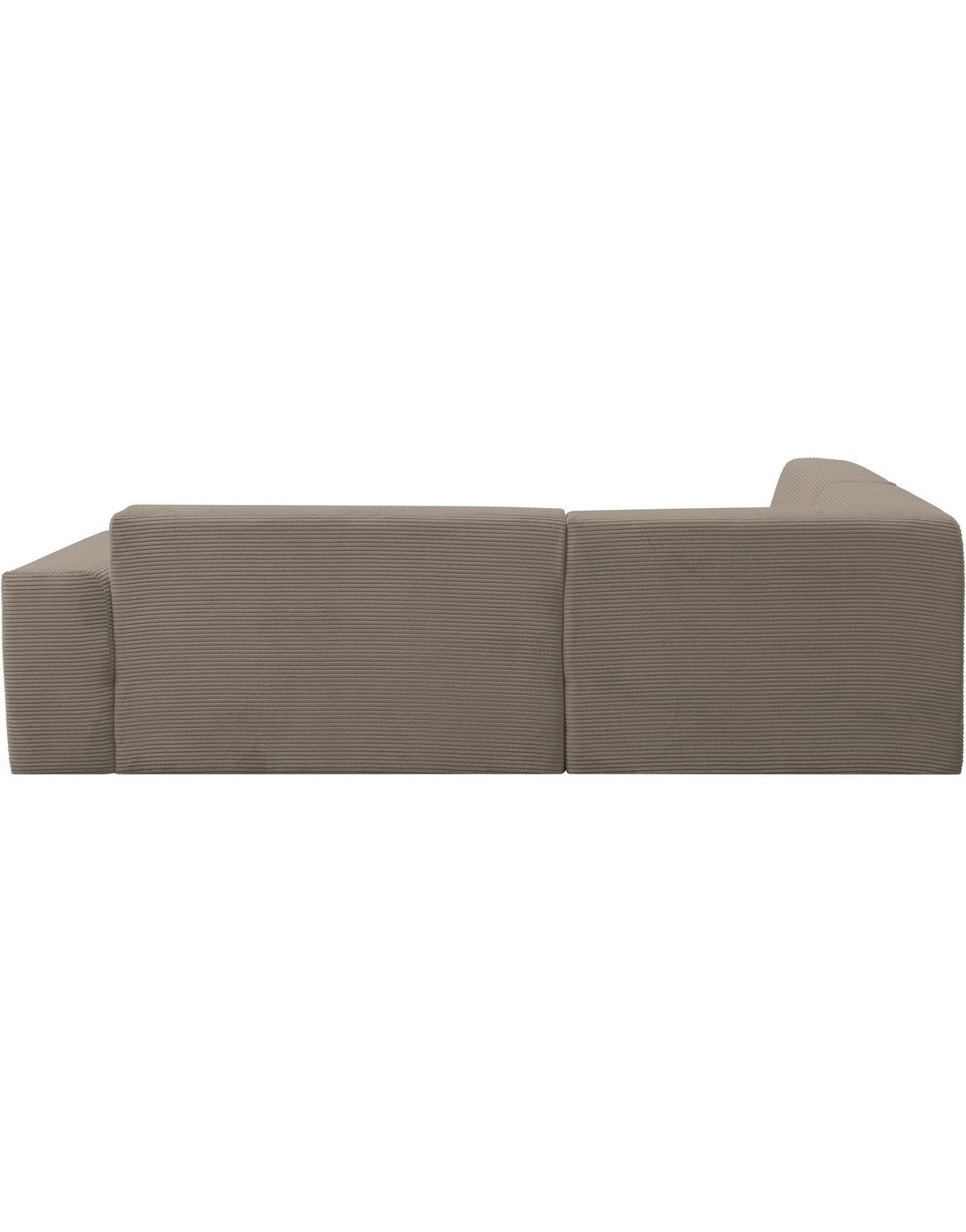 Ecksofa ZEUS-M in L-Form mit Cordbezug in Greige