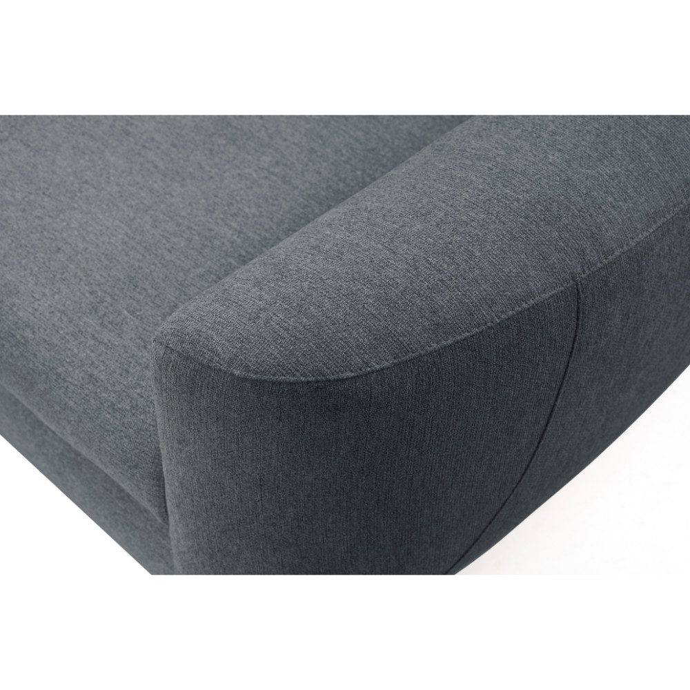 Schlafsofa AVESTA in schwarzem Cord von vorne