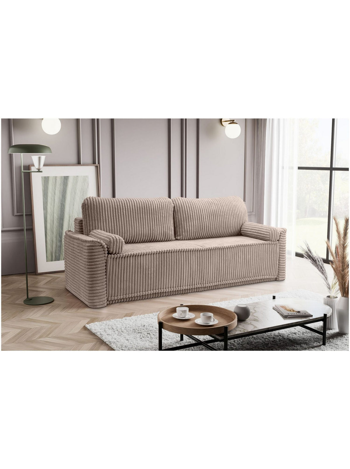 Cord Schlafsofa GRUBS Detail des Cordbezugs