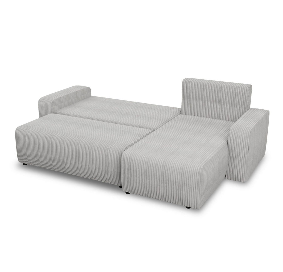 Graues Cord Ecksofa ROMA L in L-Form Ansicht 5