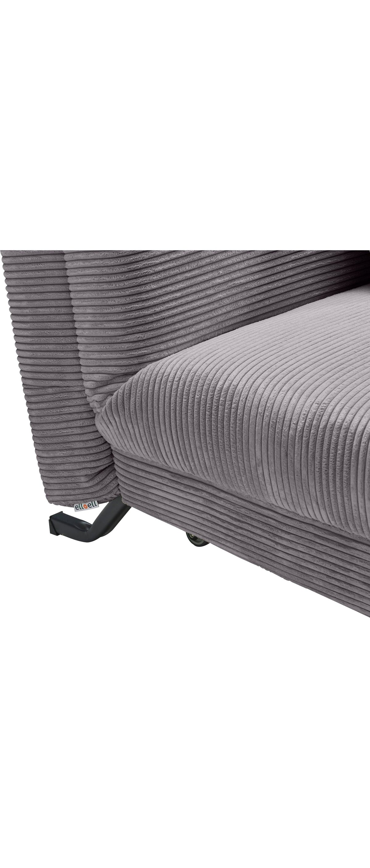Schwarze Metallfüße des Cord Schlafsofas ENNY