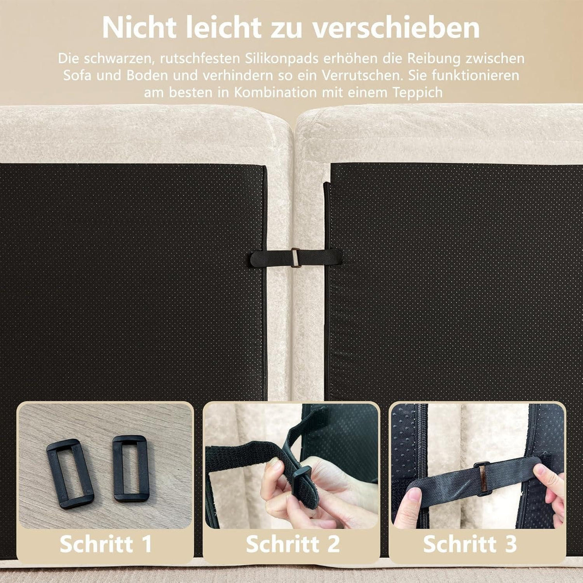 Detailansicht des weißen Cordstoffs