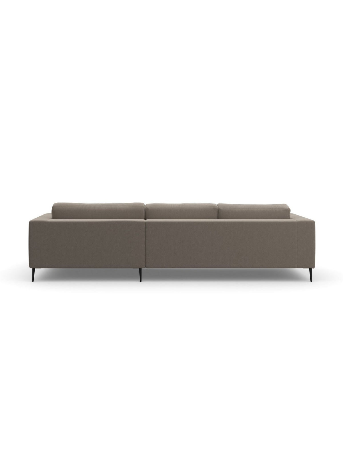 Cord Ecksofa MODICA in Braun von vorn