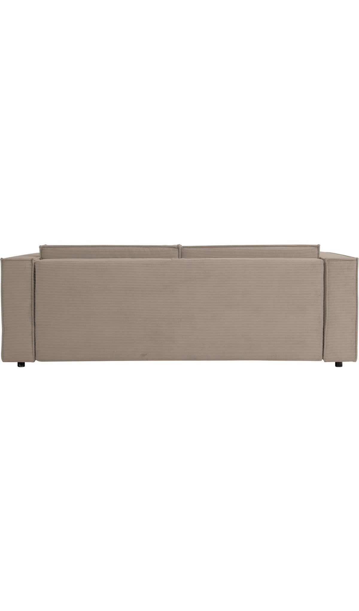 Cord Schlafsofa KANSAS in Beige aus seitlicher Perspektive