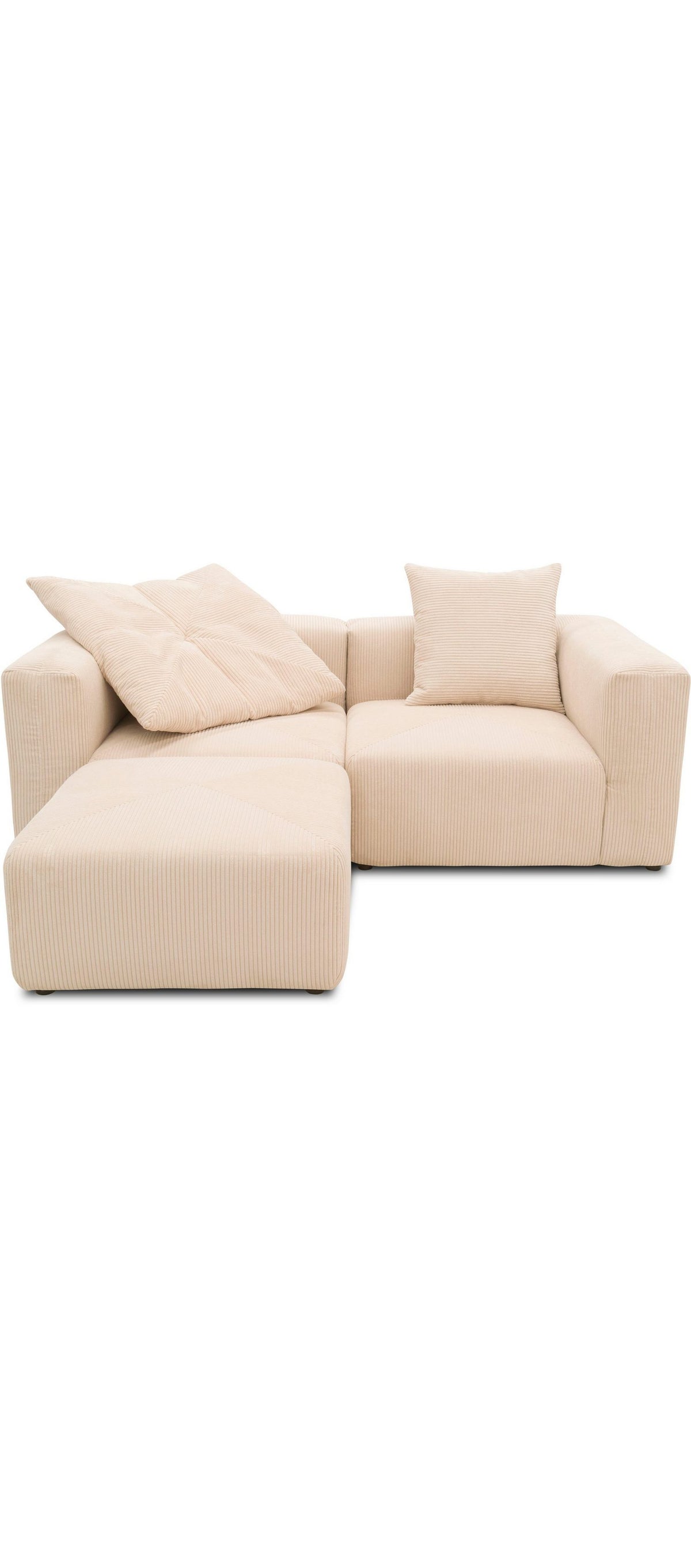 Seitenansicht des Cord Modulsofas GERRID