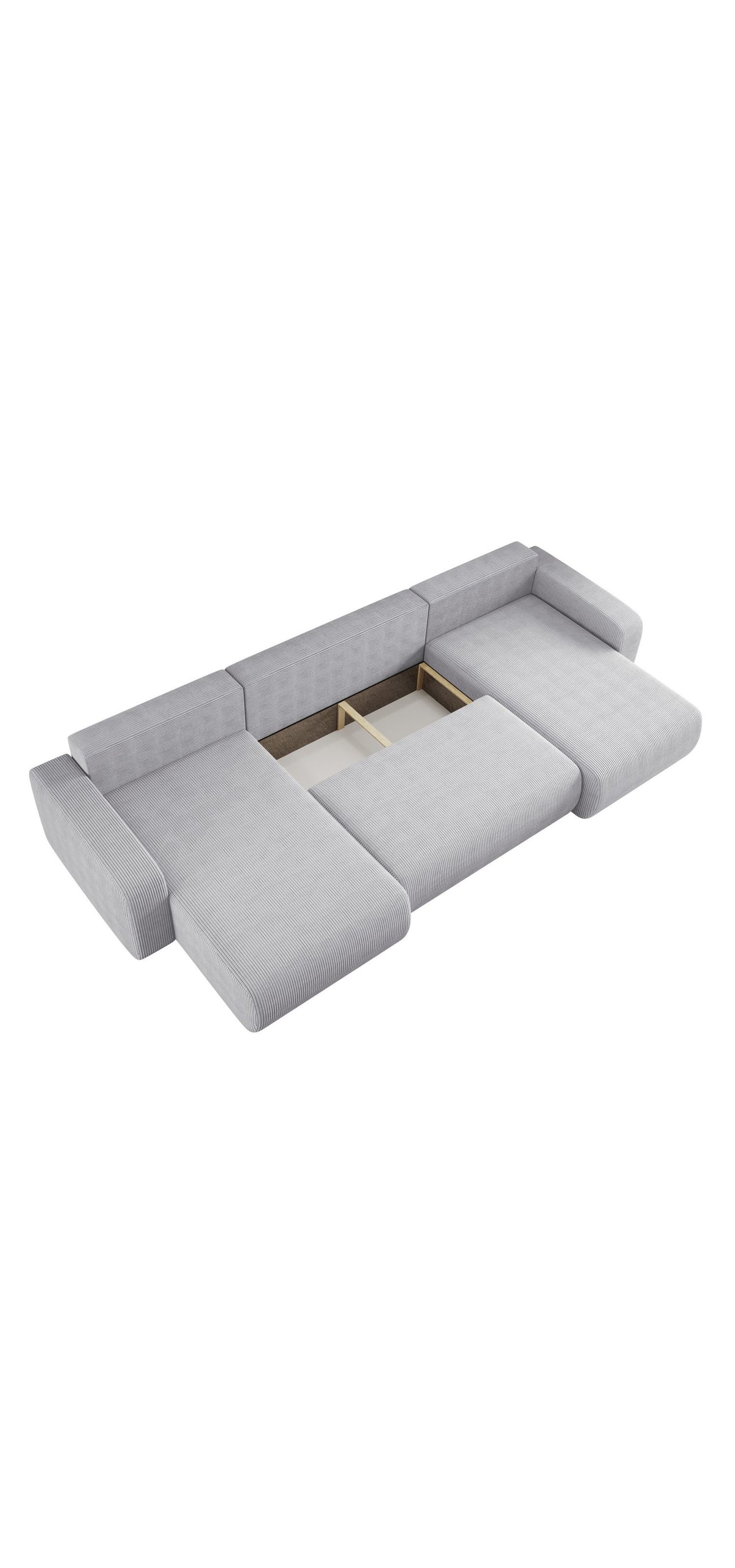 Cord Wohnlandschaft MILANO mit Zierkissen im Wohnzimmer