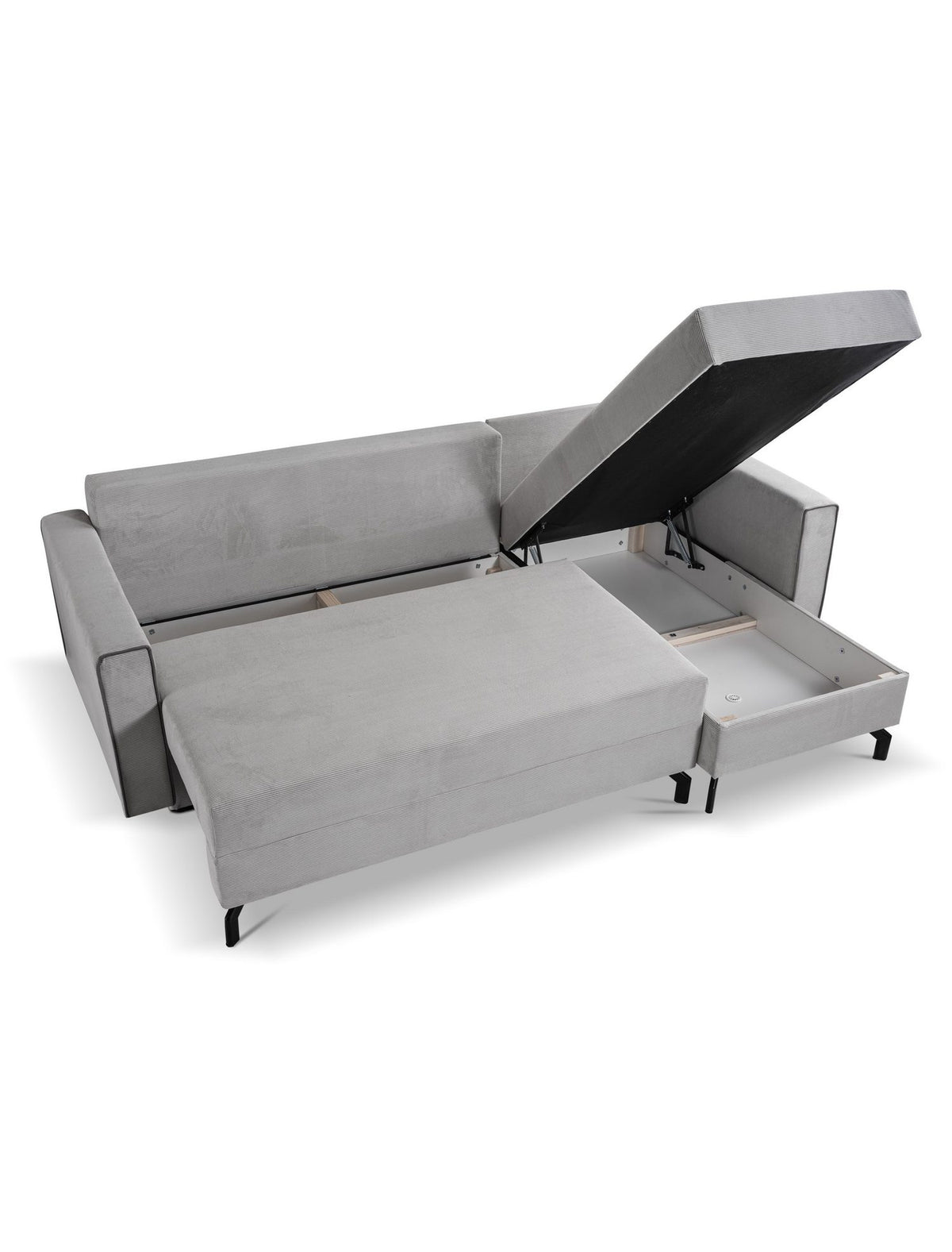Cord Ecksofa MARTI in Hellgrau Ansicht 5