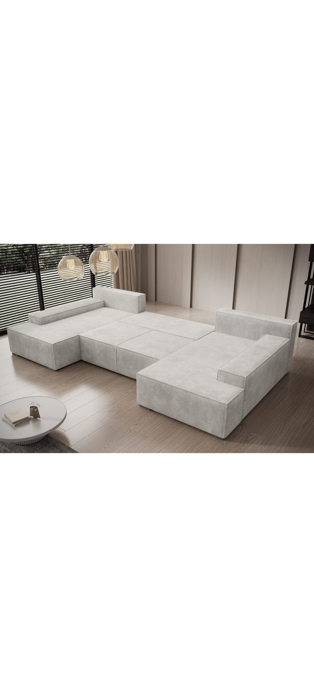 Cord Wohnlandschaft MILO in Beige Detailansicht
