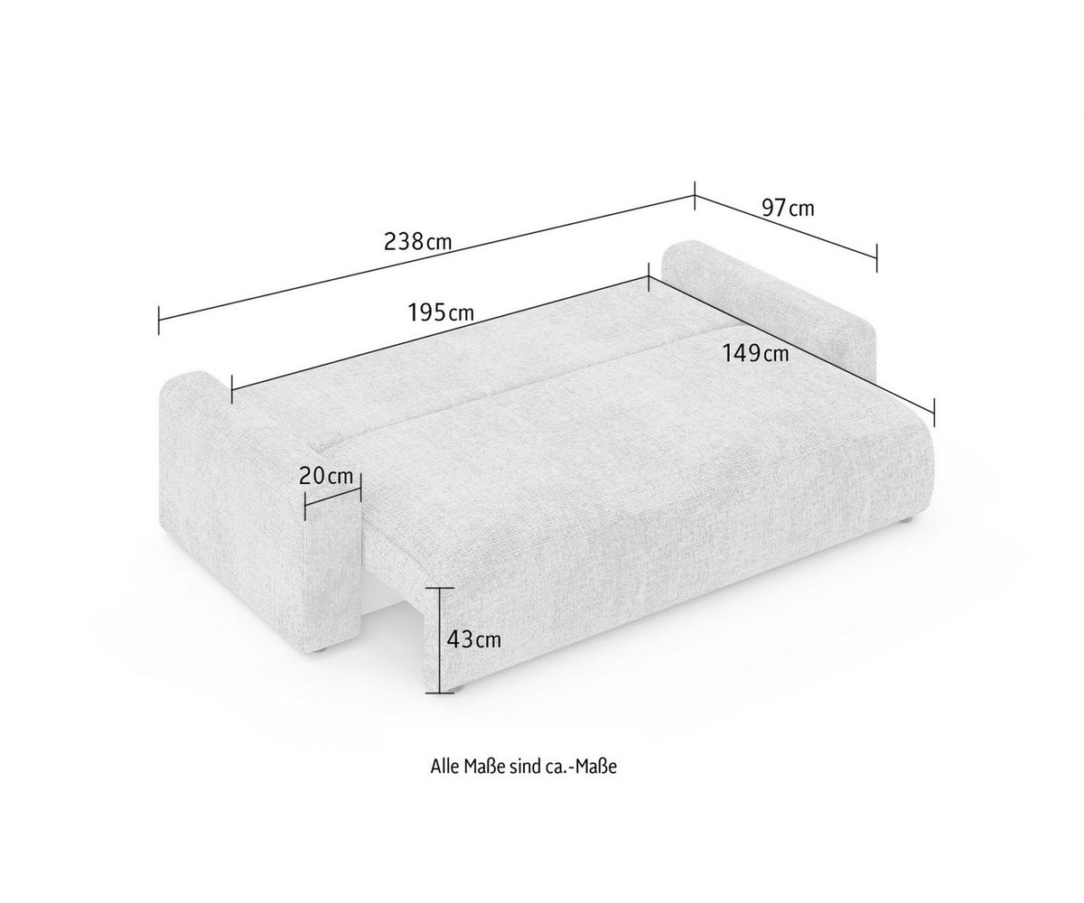 Braunes Cord Big Sofa LAKESIDE im Wohnraum