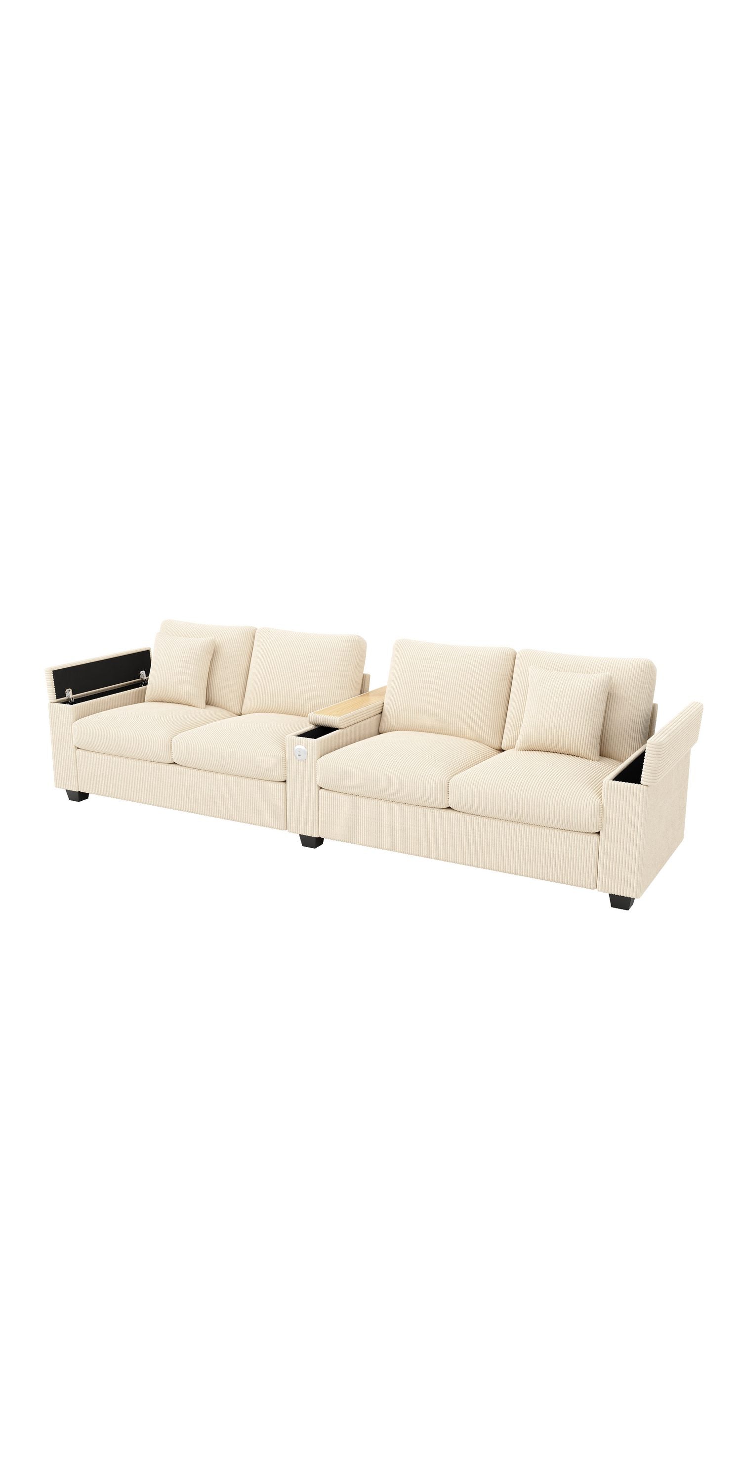 Cord Sofa MERAX im Wohnzimmer