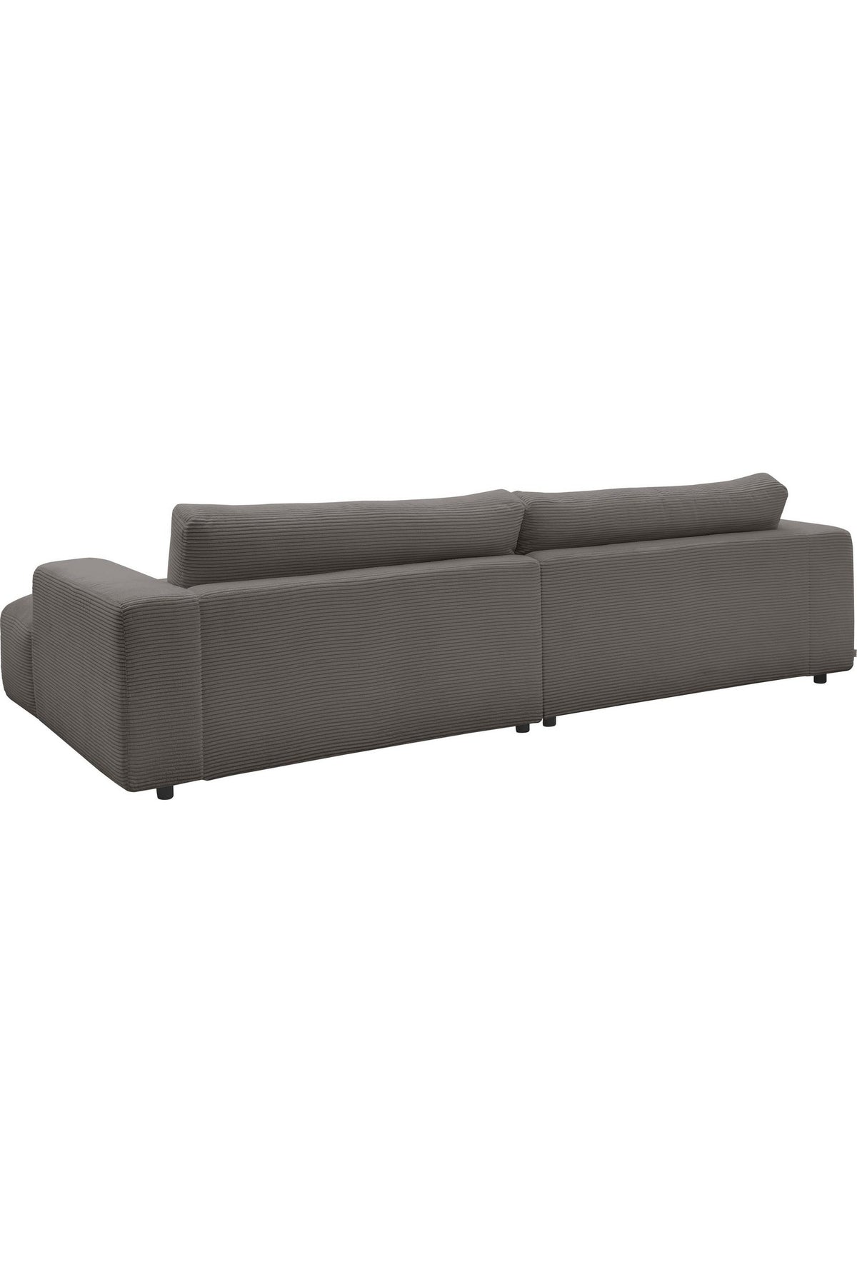 Big Sofa LUCIA aus Cord in Dunkelgrau Seitenansicht