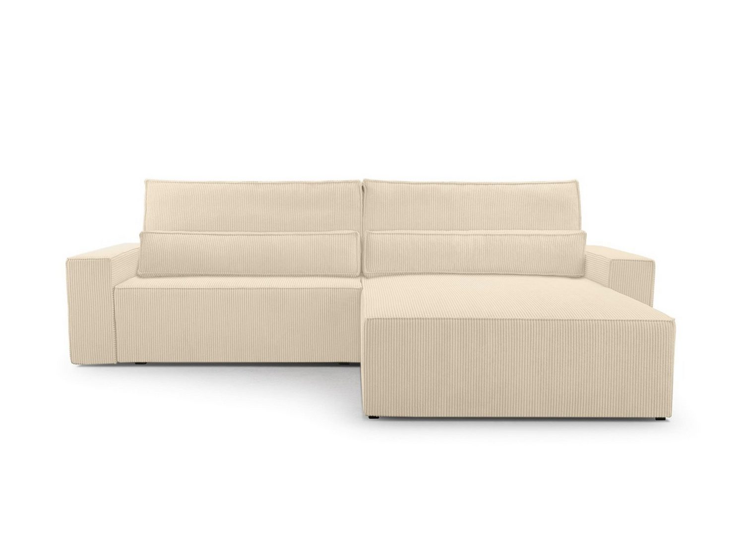 Cord Ecksofa DENVER L in Beige Poso 105