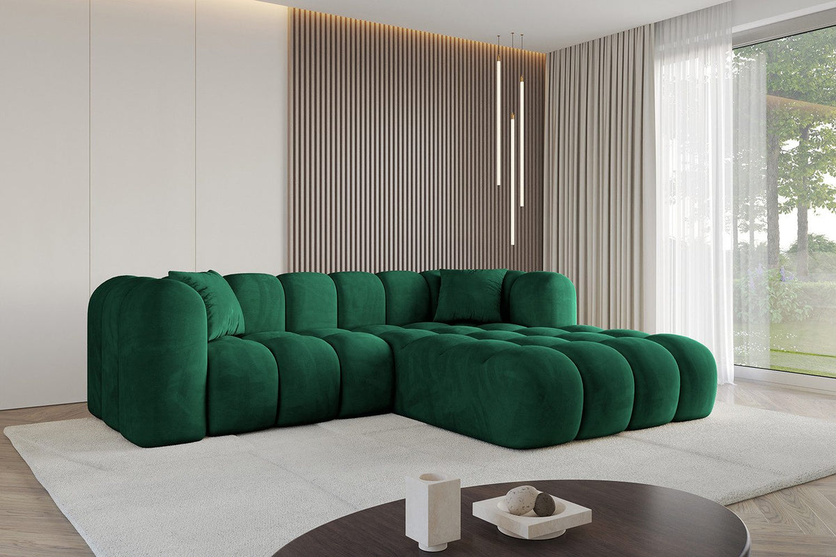 Cord Ecksofa OLEA-L1 mit Zierkissen