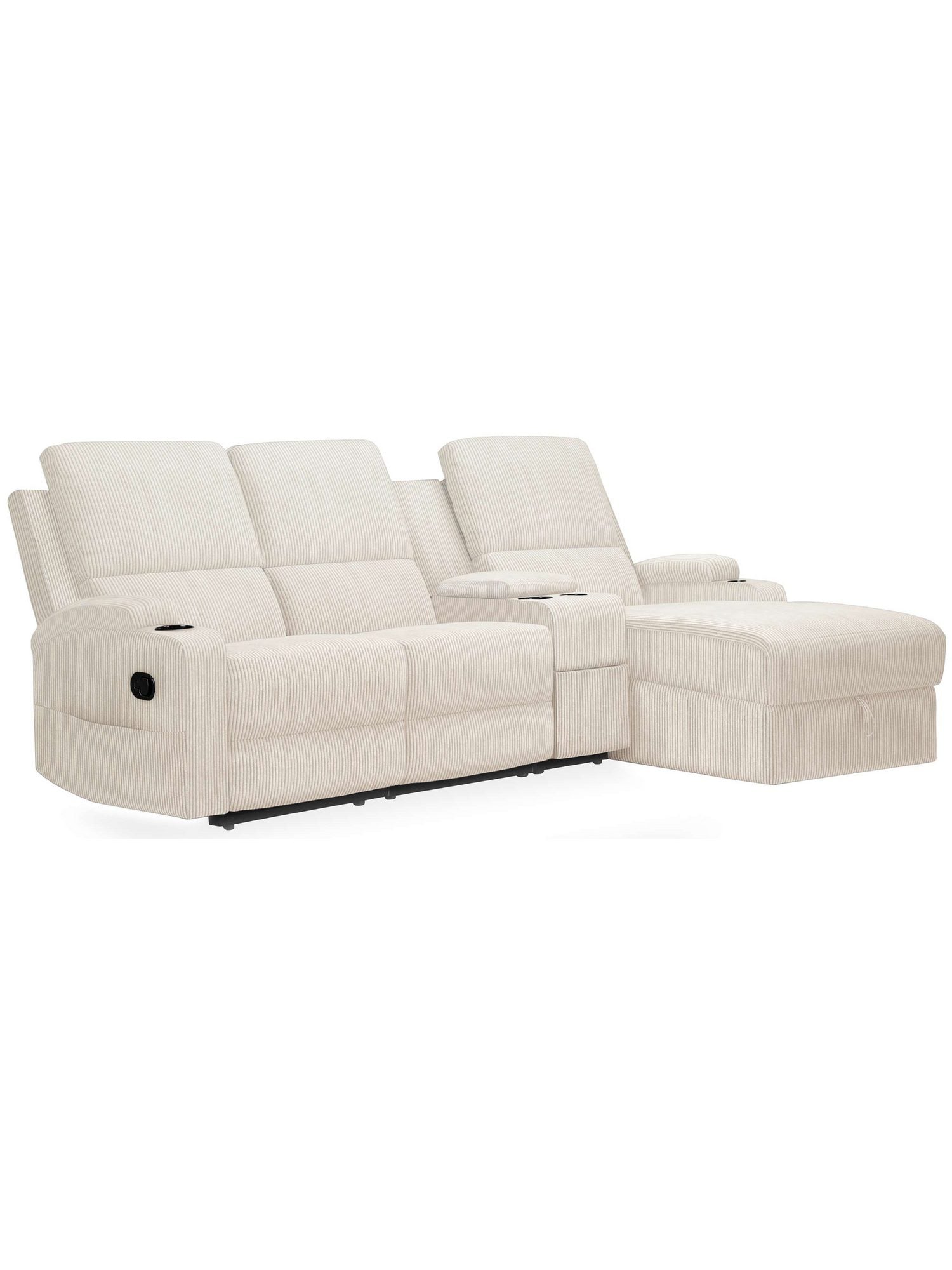 Cord Ecksofa NAPORI in Relaxposition